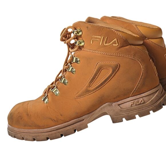 Fila Boots Mens 10.5 Diviner Combat Work Shoes Synthetic Lace Up Hiking 1HM00556 - Picture 1 of 14